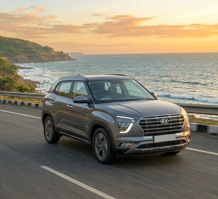 Hyundai Creta self drive car rental in Goa